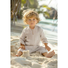 Комплект одежды Сонный Гномик, размер 92, светло-бежевый