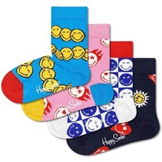 Носки Happy Socks Happy socks collaboration, 4 пары, размер 7-9Y, разноцветный