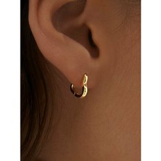 Серьги конго MIESTILO, серебро, 925 проба, золочение, , желтый