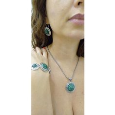 Колье, малахит, длина 60 см Натуральные камни