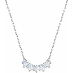Колье SWAROVSKI, кристаллы Swarovski, длина 38 см, серебристый