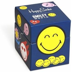 Носки Happy Socks Happy socks collaboration 4-Pack Kids Smiley Gift Set, 4 пары, размер 1-2 года, мультиколор