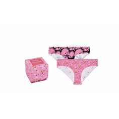 Трусы Happy Socks, комплект из 2 шт., размер 46, черный/розовый
