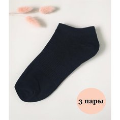 Носки MIRZA, комплект, 3 пары, размер 23-25, черный