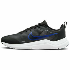 Кроссовки NIKE Downshifter 12, полнота F, размер 8 US, черный/белый/синий