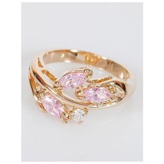 Кольцо Lotus Jewelry, фианит, размер 18, розовый