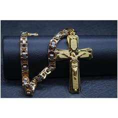 Колье, металл, длина 55 см, золотистый Sk 777
