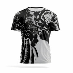 Футболка PANiN Brand, размер XXXL, черный, серебряный
