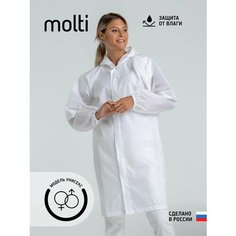 Плащ-дождевик molti, размер XS, белый