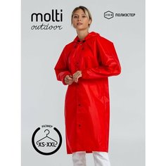 Плащ-дождевик molti, размер XXL, красный