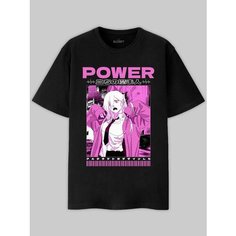 Футболка ALCRAFT CHAINSAW MAN collection, размер 2XL, фиолетовый, розовый, черный, белый