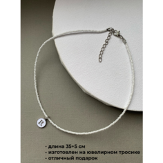 Бусы SIDORINA SOFIA ACCESSORIES, бисер, длина 35 см, белый