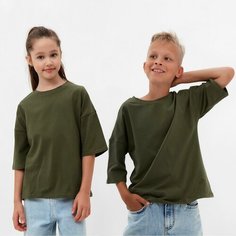 Футболка Minaku MINAKU: Basic Line KIDS, размер 98, хаки