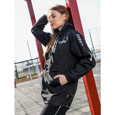 Куртка спортивная CroSSSport куртка женская непромокаемая, ветрозащитная, размер 52, черный