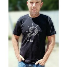 Футболка COOL GIFTS Сленг электрика, размер 4XL, черный