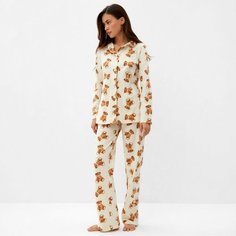 Пижама Kaftan, размер 44/46, бежевый