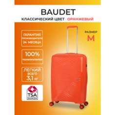 Чемодан BAUDET, 65.6 л, размер M, оранжевый