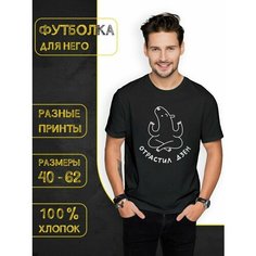 Футболка DARIART отрастил дзен Капибара, 1 шт., размер L, черный