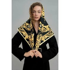 Платок Русские в моде by Nina Ruchkina для женщин,90х90 см, golden