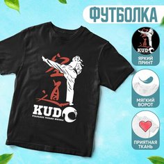 Футболка , размер 122, черный Без бренда
