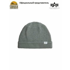 Шапка-бини ALPHA INDUSTRIES для мужчин и женщин, размер OneSize, черный/серый