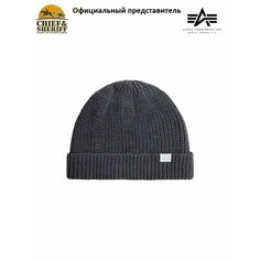 Шапка-бини ALPHA INDUSTRIES для мужчин и женщин, размер OneSize, светло-серый