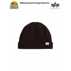 Шапка-бини ALPHA INDUSTRIES для мужчин и женщин, размер OneSize, Шоколадный