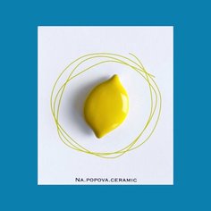 Брошь, желтый Na.Popova.Ceramic