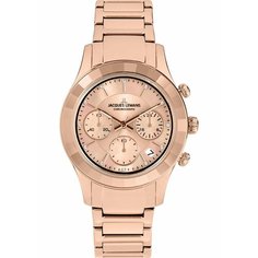 Наручные часы JACQUES LEMANS Sport, розовый, золотой