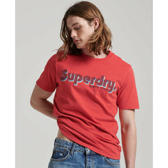 Футболка Superdry TERRAIN LOGO CLASSIC T SHIRT, 1 шт., размер M, крaсный