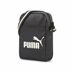 Сумка кросс-боди PUMA Campus Compact Portable, фактура гладкая, черный