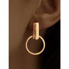Серьги с подвесками Ювелир Карат, серебро, 925 проба, золочение, размер 18 мм, , золотистый