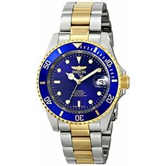 Наручные часы INVICTA Pro Diver, серебристый/золотистый/синий