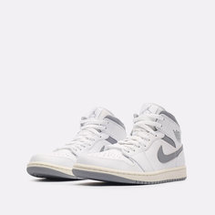 Кроссовки Jordan Air Jordan 1 Mid, размер 8,5 US 42 EUR 26.5 CM, белый