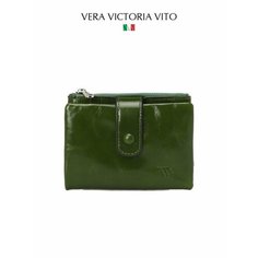 Кошелек Vera Victoria Vito, фактура глянцевая, гладкая, зелeный