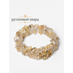 Жесткий браслет BL Jewelry, кварц рутиловый, 1 шт., размер 19 см, золотистый