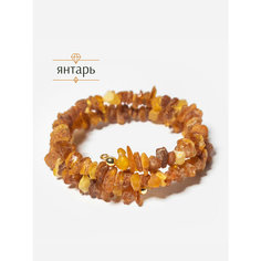 Жесткий браслет BL Jewelry, янтарь, 1 шт., размер 19 см, оранжевый, желтый