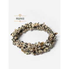Жесткий браслет BL Jewelry, яшма, 1 шт., размер 19 см, экрю