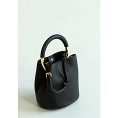 Сумка ведро Vael, фактура зернистая, black