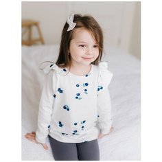 Лонгслив Mjolk, размер 128, бежевый, синий