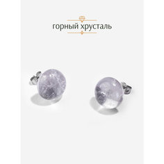 Серьги пусеты BL Jewelry, горный хрусталь, размер 12 мм, бесцветный