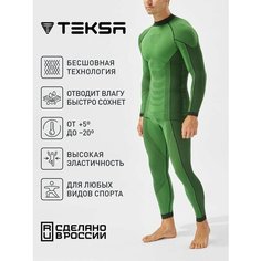 Комплект термобелья Teksa, размер 48;50, зеленый/черный