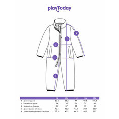 Комбинезон playToday Осень-зима 2023, размер 98, бежевый