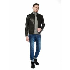 Куртка FIRST MAN Кожаные куртки из натуральной кожи, размер 60, black