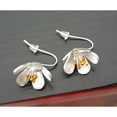 Серьги, золотой, серебряный Нет бренда