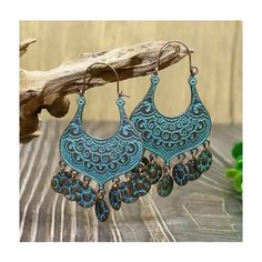Серьги, коричневый, зеленый Нет бренда