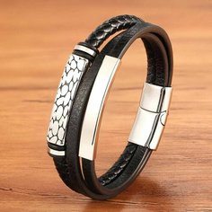 Браслет Handinsilver ( Посеребриручку ), металл, 1 шт., размер 17 см, черный