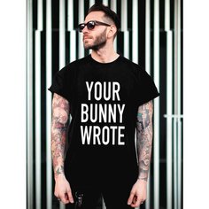 Футболка Just4you, размер L, белый, черный