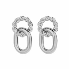 Серьги двусторонние Cerruti 1881, серебряный