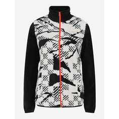 Джемпер GLISSADE Womens F/Z Fleece, размер 54/56, , черный/серый